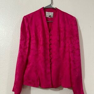 Safe Silk by Adrianna Papéll Pink Blazer